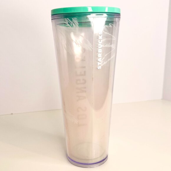 Starbucks 24 oz Los Angeles Palm Tree Tumbler Travel Cold Cup without Straw - Picture 2 of 3